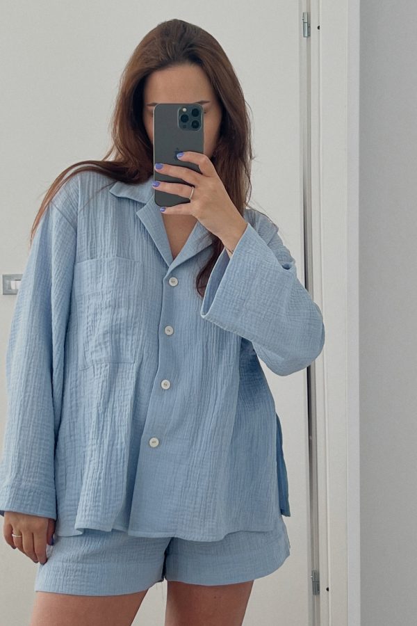 Baby blue muslin set 1 Baby blue muslin set