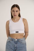 White crop top