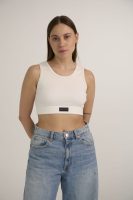 Cream crop top