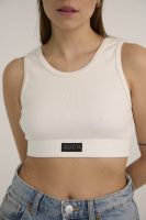 Cream crop top