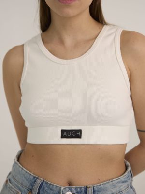 HOME 32 Cream crop top