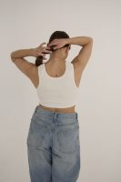 Cream crop top