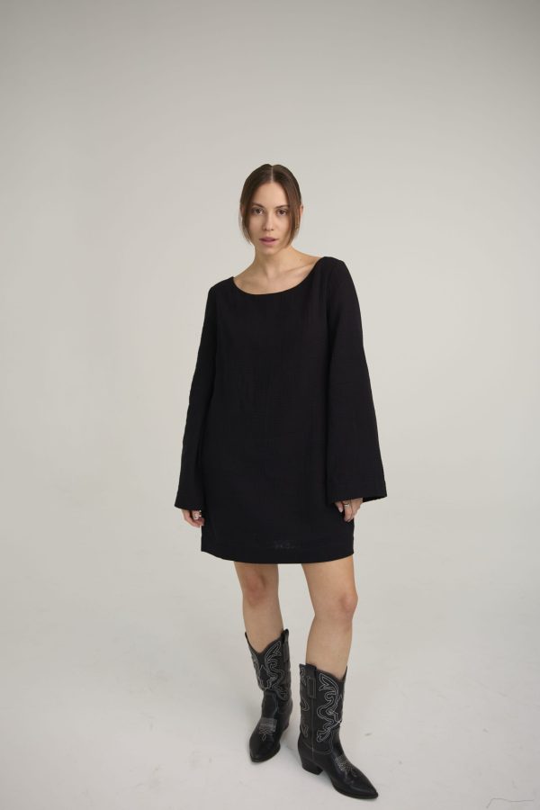 Black muslin dress 3 Black muslin dress