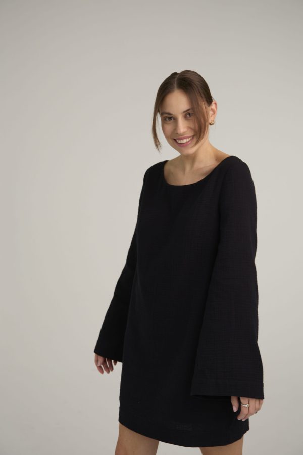 Black muslin dress 1 Black muslin dress