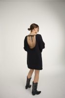 Black muslin dress