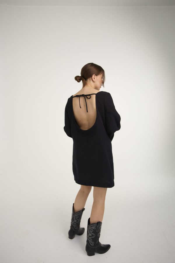Black muslin dress 2 Black muslin dress
