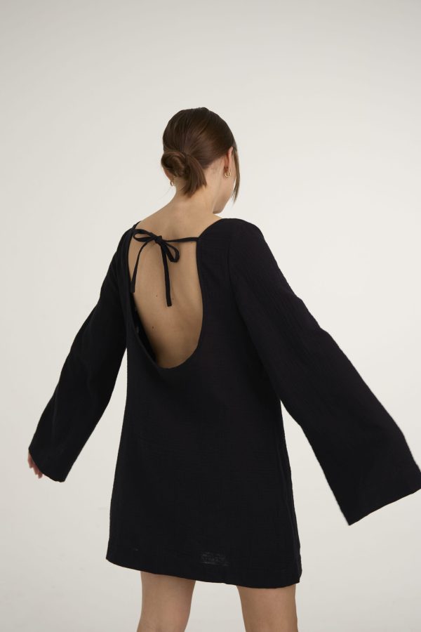 Black muslin dress 4 Black muslin dress