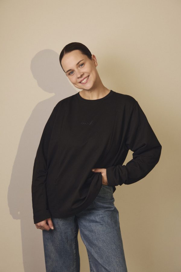 Mom longsleeve Black