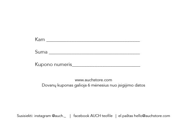 AUCH gift cards 4 AUCH gift cards