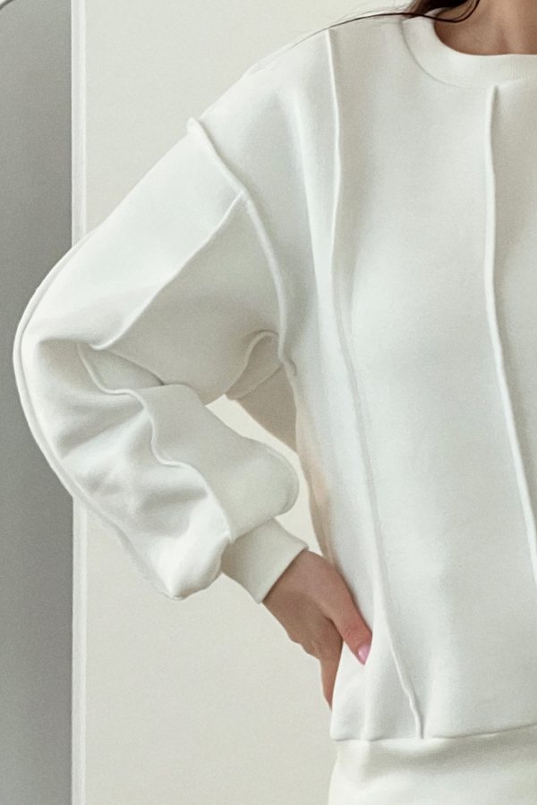 All Milky white sweatshirt 1 All Milky white sweatshirt