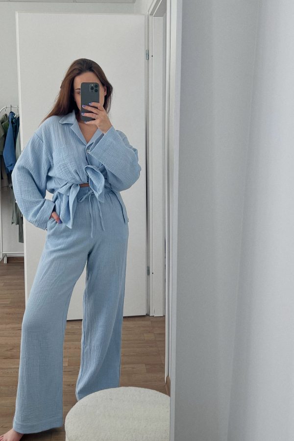 Baby blue muslin set 2 Baby blue muslin set