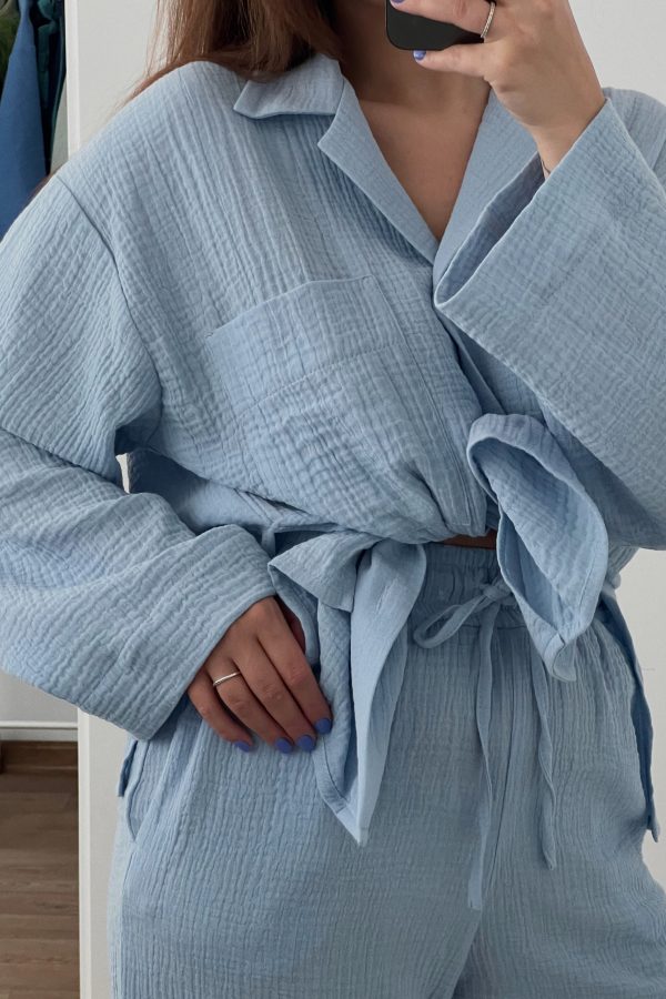 Baby blue muslin set 3 Baby blue muslin set