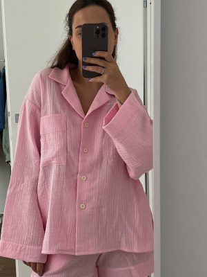 Baby pink muslin set