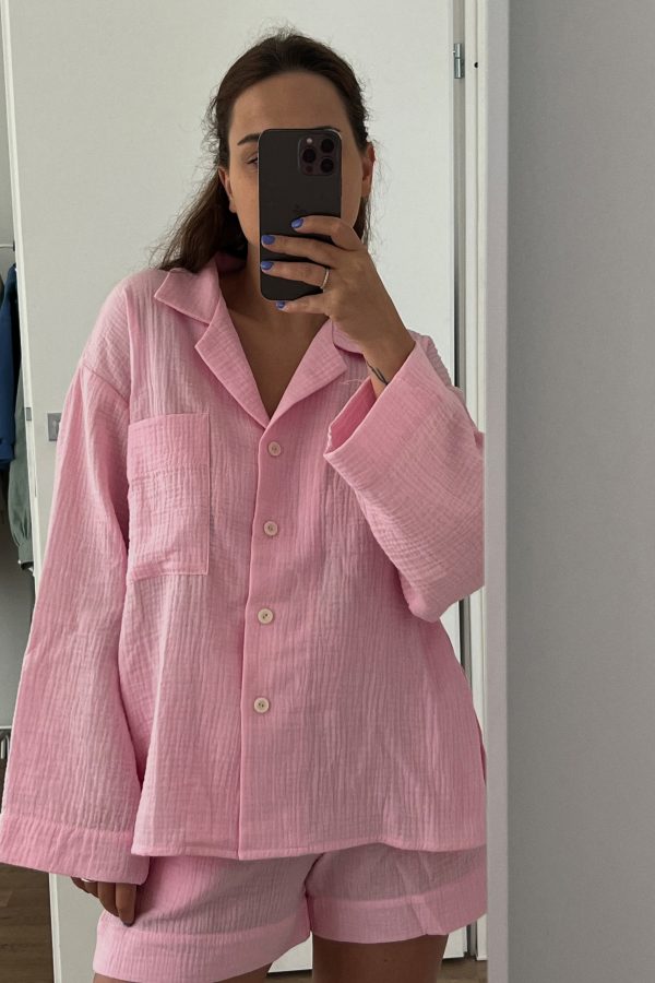 Baby pink muslin set 1 Baby pink muslin set